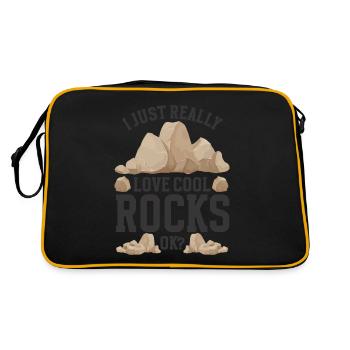 Geologist Stones Stone Collector - Retro Bag - black/gold - Back