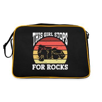 Geologist Stones Stone Collector - Retro Bag - black/gold - Back