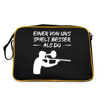 Défi tromboniste talentueux - Sac Retro - noir/or - Dos