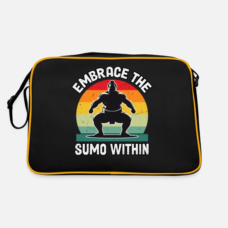 Umarme den Sumo in dir Retro Tasche