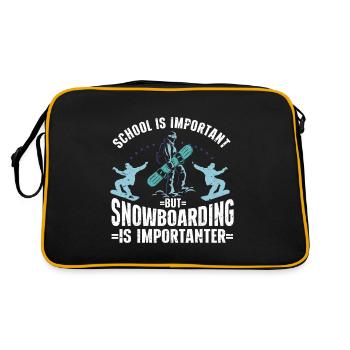 Snowboarding Art Hommes Snowboard Cooler Snowboarder - Sac Retro - noir/or - Dos