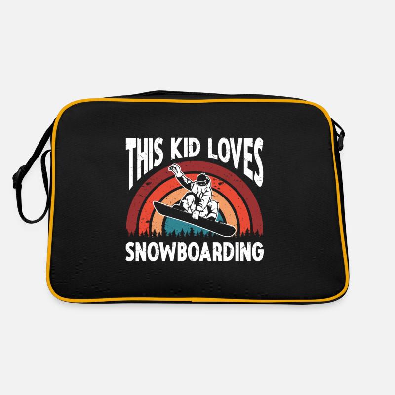 Snowboarding Art Men Snowboard Cooler Snowboarder Retro Tasche