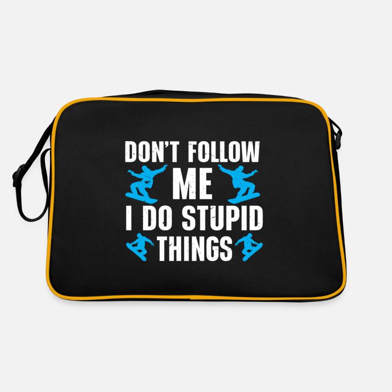 Snowboarding Art Men Snowboard Cooler Snowboarder Retro Tasche