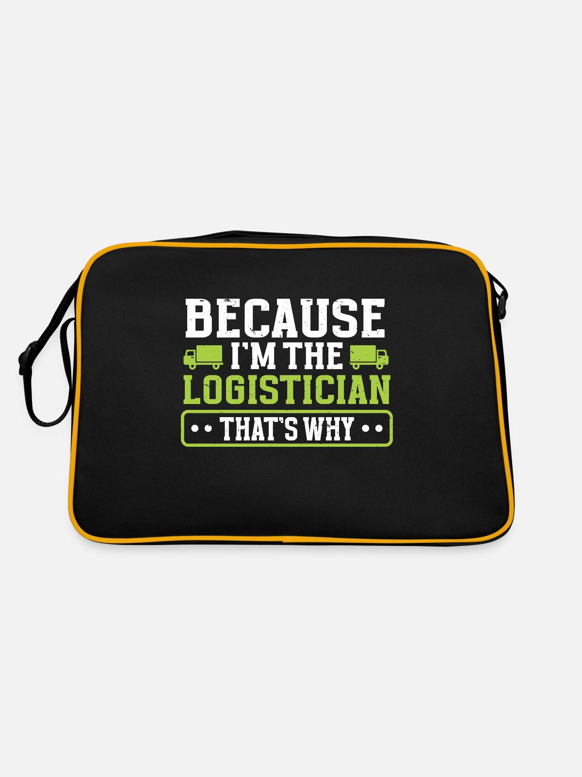 Logistician Logistics - Retro Bag - black/gold - Back