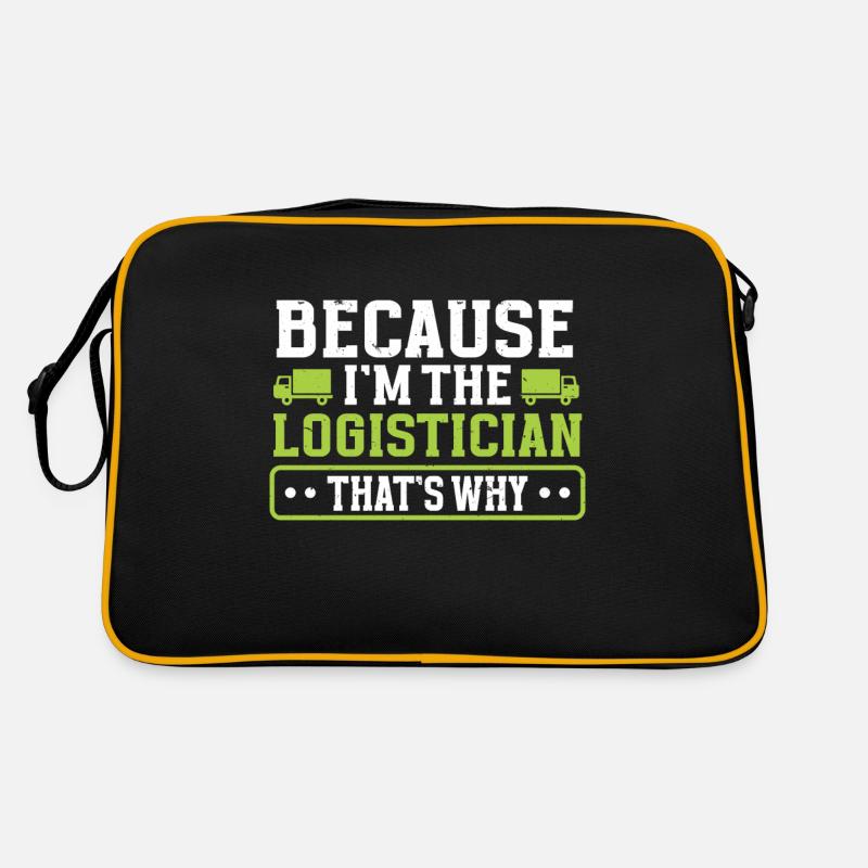Logistiker Logistik - Retro Tasche - Schwarz/Gold