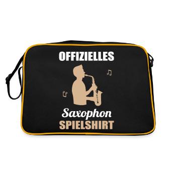 Chemise de jeu de saxophoniste classique - cadeau - Sac Retro - noir/or - Dos