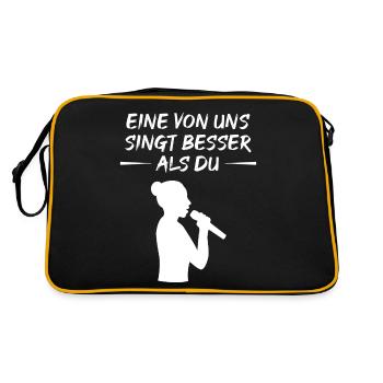 Outstanding Singer Humorous - Retro Bag - black/gold - Back