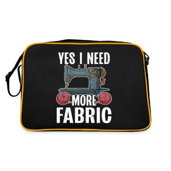 Quilter Sewing Knitting Quilting - Retro Bag - black/gold - Back