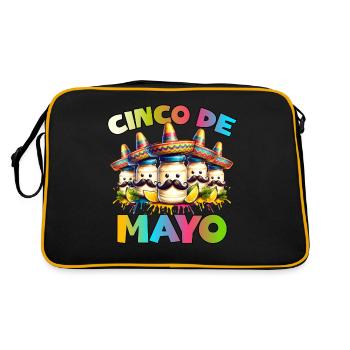 Cinco De Mayo Mayonnaise - Retro Bag - black/gold - Back