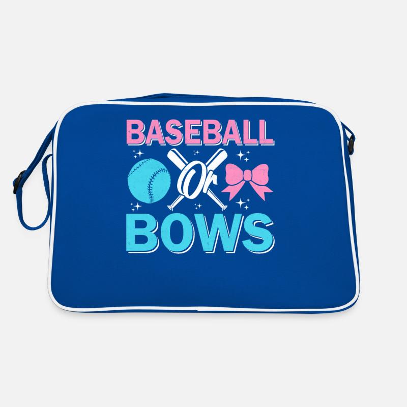 Baseball oder Bögen Geschlecht enthüllen Lustiges Baby Retro Tasche