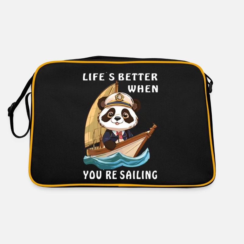 SAILBOAT LIFE'S BETTER WHEN YOU'RE S Retro Bag