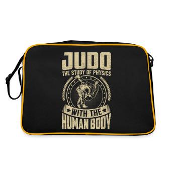 Judo Training Japanese Men Women Funny Judo - Retro Bag - black/gold - Back