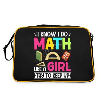 Je sais que je fais des maths comme une fille, j’essaie de suivre le rythme de l’humour - Sac Retro - noir/or - Dos
