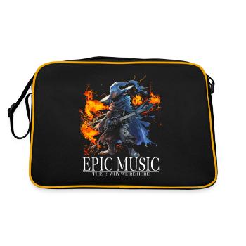 Epic Music Black Mage avec guitare électrique et feu - Sac Retro - noir/or - Dos