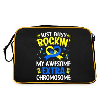 Rocking My Extra Chromosome Down Syndrome - Retro Bag - black/gold - Back