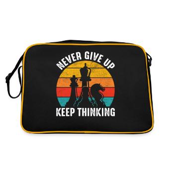 Schach inspirierend Keep Thinking for Men Chess - Retro Tasche - Schwarz/Gold - Hinten