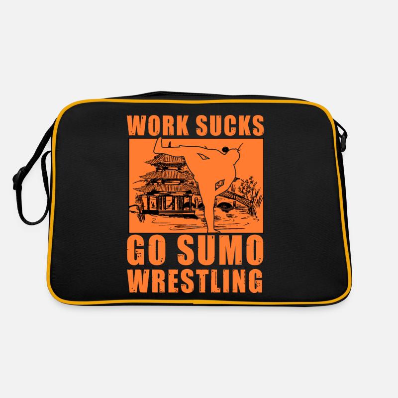 Work Sucks Go Sumo Wrestling Retro Bag