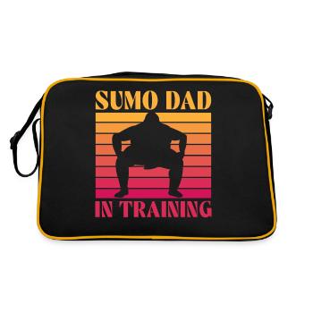 Papa sumo en formation - Sac Retro - noir/or - Dos