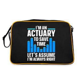 Actuaire statisticien - Sac Retro - noir/or - Dos