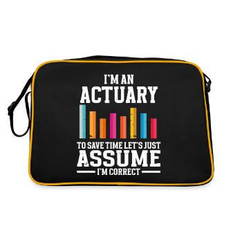 Actuaire statisticien - Sac Retro - noir/or - Dos