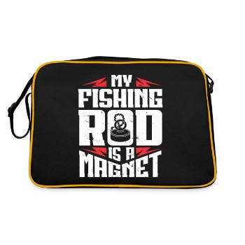 Magnetfischen - Retro Tasche - Schwarz/Gold - Hinten