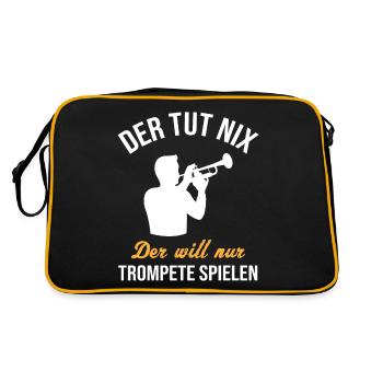 Harmless Trumpeter – Only Music in Mind - Retro Bag - black/gold - Back