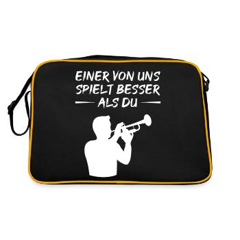 Défi du trompettiste – Mieux que vous - Sac Retro - noir/or - Dos