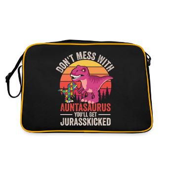 Journée de sensibilisation à l’autisme Cadeau autiste - Sac Retro - noir/or - Dos