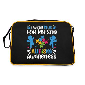 Journée de sensibilisation à l’autisme Cadeau autiste - Sac Retro - noir/or - Dos