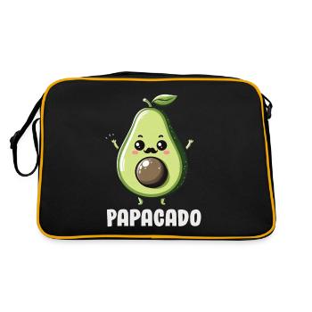 Avocado Guacamole Vegan Gift - Retro Bag - black/gold - Back