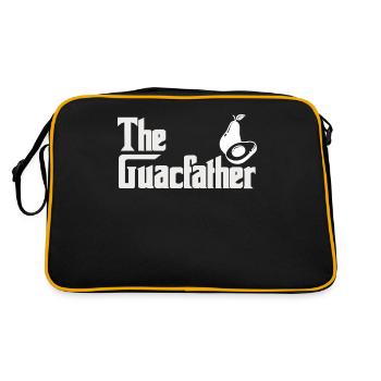 Avocado Guacamole Vegan Gift - Retro Bag - black/gold - Back