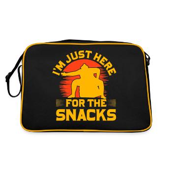 Je suis juste là pour les collations - Sac Retro - noir/or - Dos