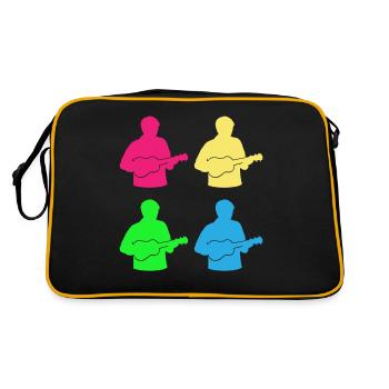 Ukulele Play of Colors Musician's Happiness Gift - Retro Bag - black/gold - Back