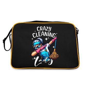 Cleaning lady cleaner - Retro Bag - black/gold - Back