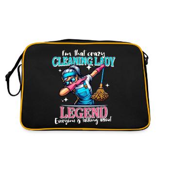Cleaner Legend Cleaning Lady - Retro Bag - black/gold - Back