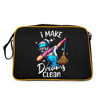 Cleaning lady - Retro Bag - black/gold - Back