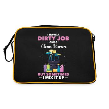 Cleaning lady - Retro Bag - black/gold - Back