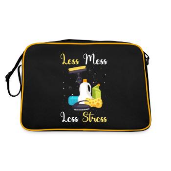 Cleaner Cleaning Lady - Retro Bag - black/gold - Back