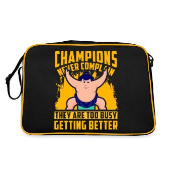 Champions never complain they are too busy getting - Retro Bag - black/gold - Back