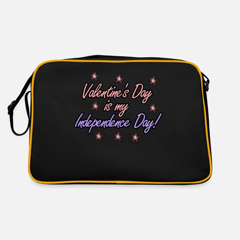 Single Alone Lonely valentine's day joke Retro Tasche