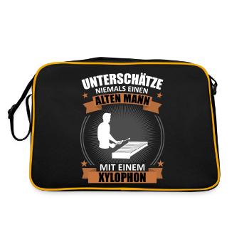Old Master on the Xylophone Indomitable Gift - Retro Bag - black/gold - Back