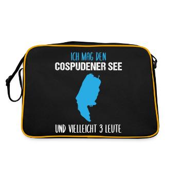 Lake Cospuden My favourite place - Retro Bag - black/gold - Back