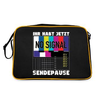Vous avez maintenant une pause de la diffusion - Pas de signal - Sac Retro - noir/or - Dos
