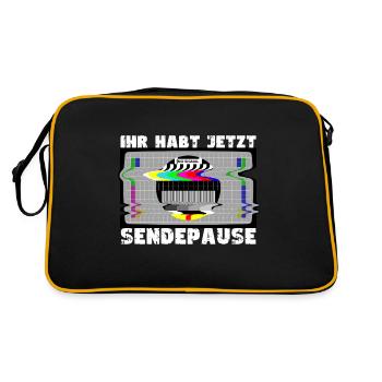 Vous avez maintenant une pause de la diffusion - Pas de signal - Sac Retro - noir/or - Dos