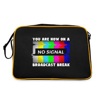 Vous avez maintenant une pause de la diffusion - Pas de signal - Sac Retro - noir/or - Dos