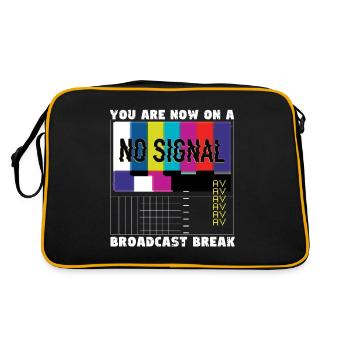 Vous avez maintenant une pause de la diffusion - Pas de signal - Sac Retro - noir/or - Dos