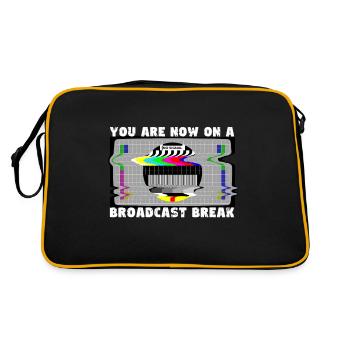 Vous avez maintenant une pause de la diffusion - Pas de signal - Sac Retro - noir/or - Dos