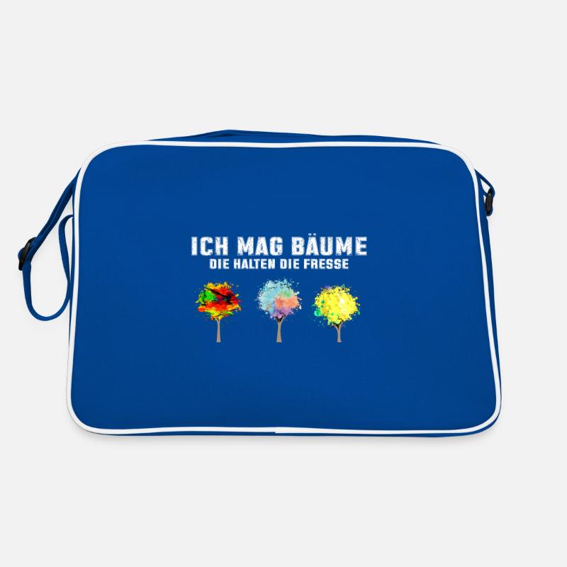 Schweigende Bäume Humorvolle Stille Retro Tasche