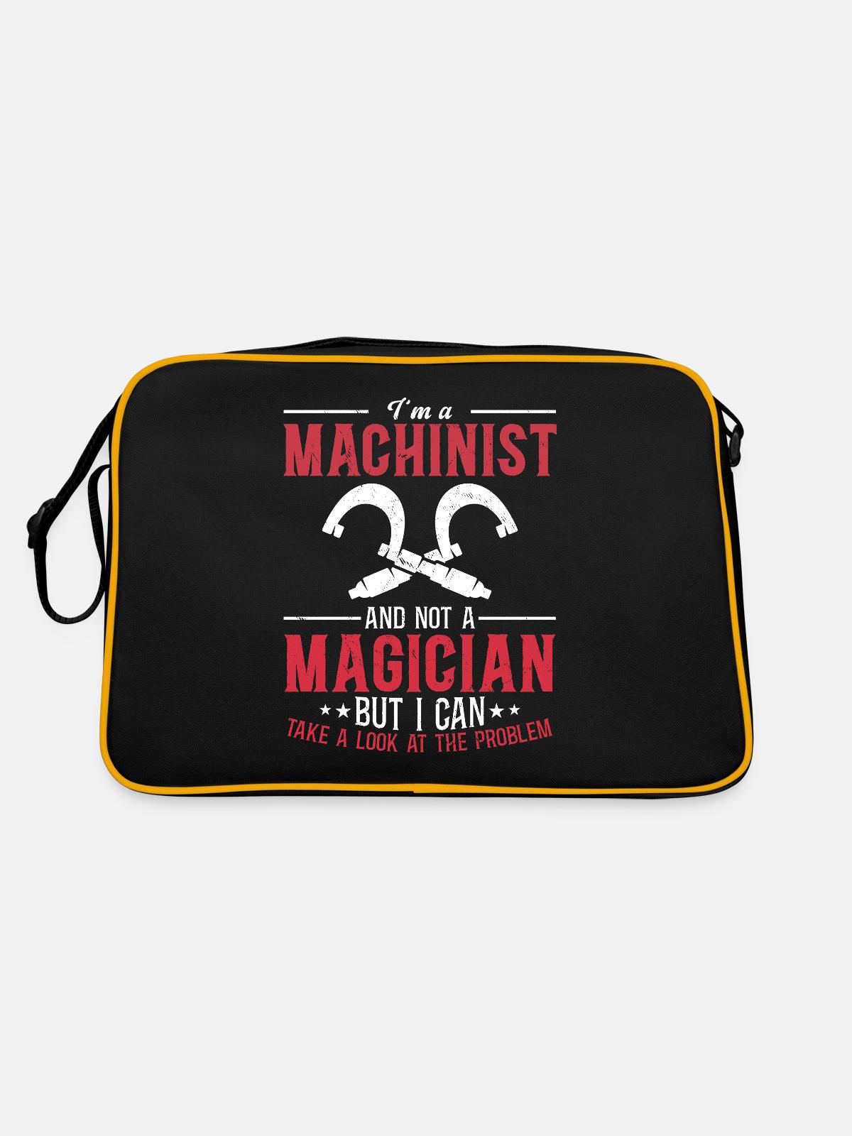 Precision instead of magic - Retro Bag - black/gold - Back
