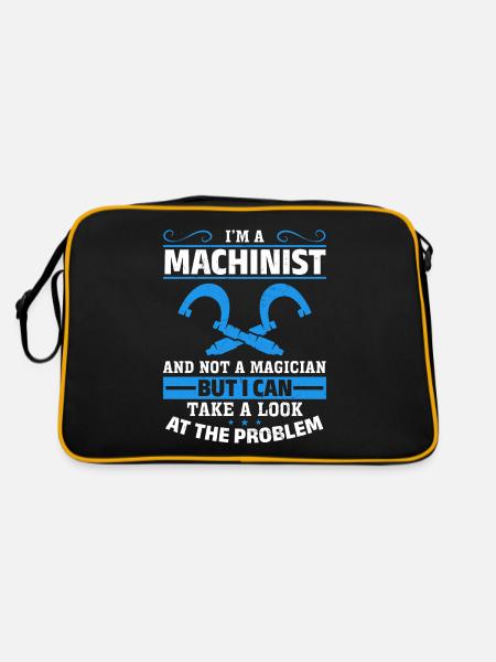 Precision instead of magic - Retro Bag - black/gold - Back